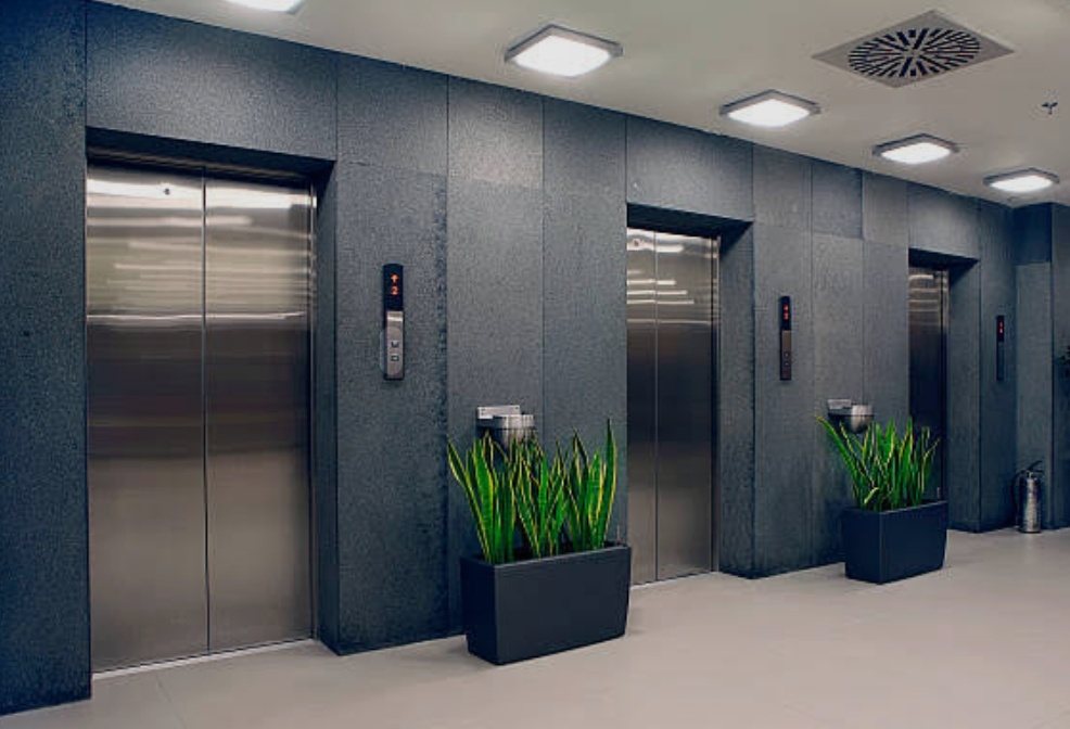 Premium elevator lobby installed by K.ONE LIFTS